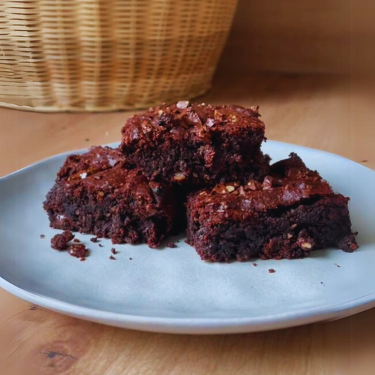 Vegan double chocolate brownies