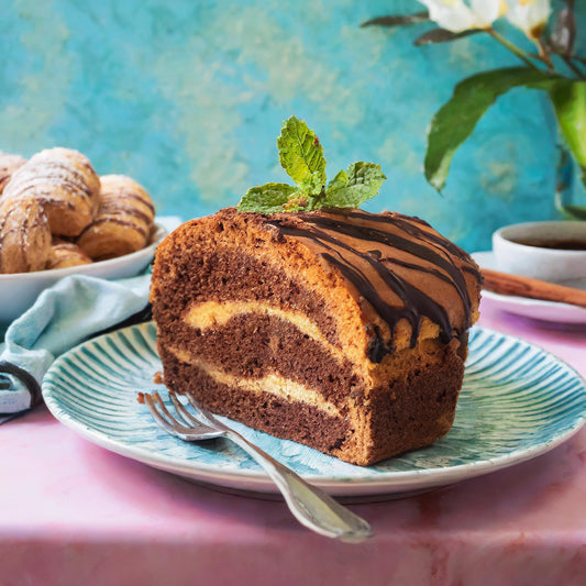 Vegan chocolate marble cake